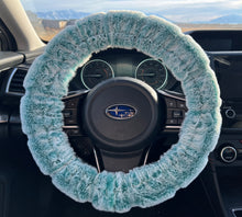 Load image into Gallery viewer, Deep Teal Frosted Koala Car Steering Wheel Cover &amp; Seatbelt Cover Set
