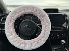 Load image into Gallery viewer, Rosewater Frosted Baby Seal Car Steering Wheel &amp; Seatbelt Cover Set
