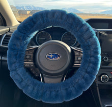 Load image into Gallery viewer, Navy Koala Car Steering Wheel Cover &amp; Seatbelt Cover Set
