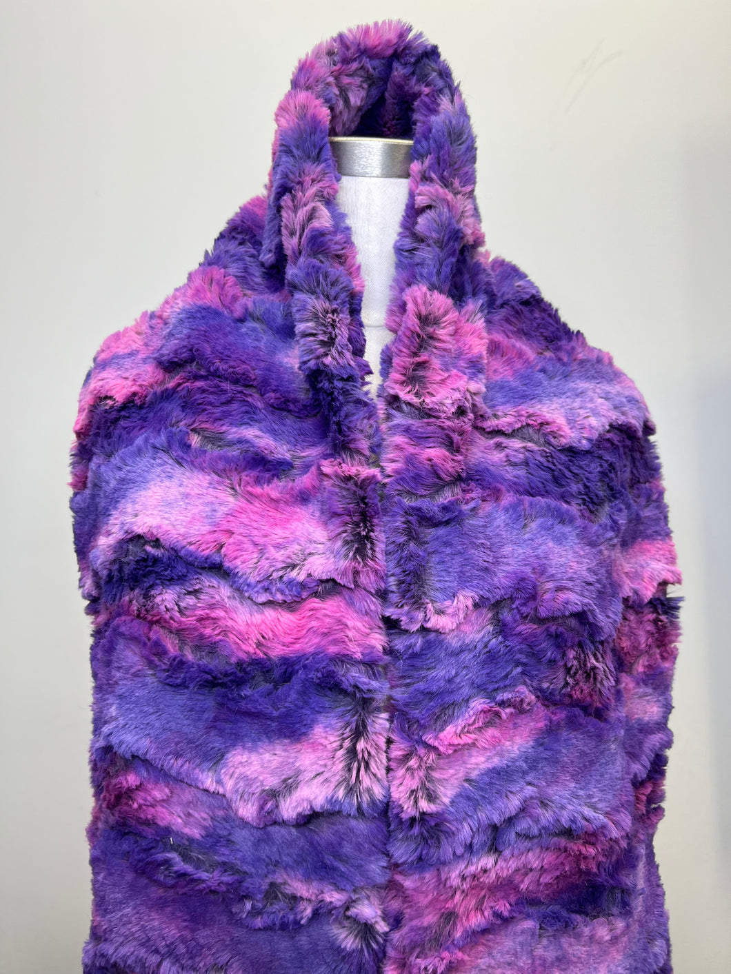 Double Sided Amethyst Wild Rabbit Open End Scarf