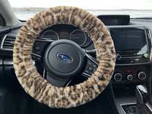 Load image into Gallery viewer, Big Cat Snuggle Car Steering Wheel Cover &amp; Seatbelt Cover Set
