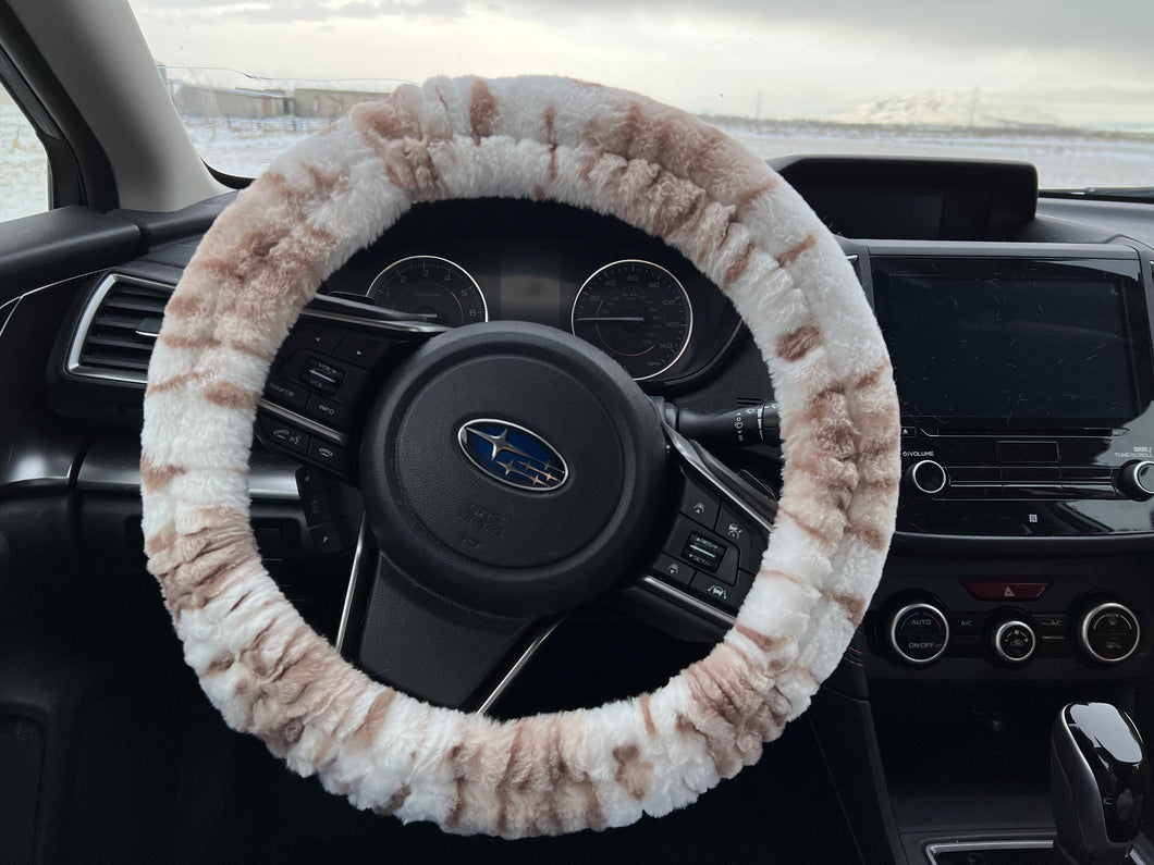 Simply Taupe Falcon Car Steering Wheel Cover