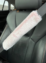 Load image into Gallery viewer, Rosewater Frosted Baby Seal Car Steering Wheel &amp; Seatbelt Cover Set
