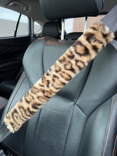 Load image into Gallery viewer, Big Cat Snuggle Car Steering Wheel Cover &amp; Seatbelt Cover Set
